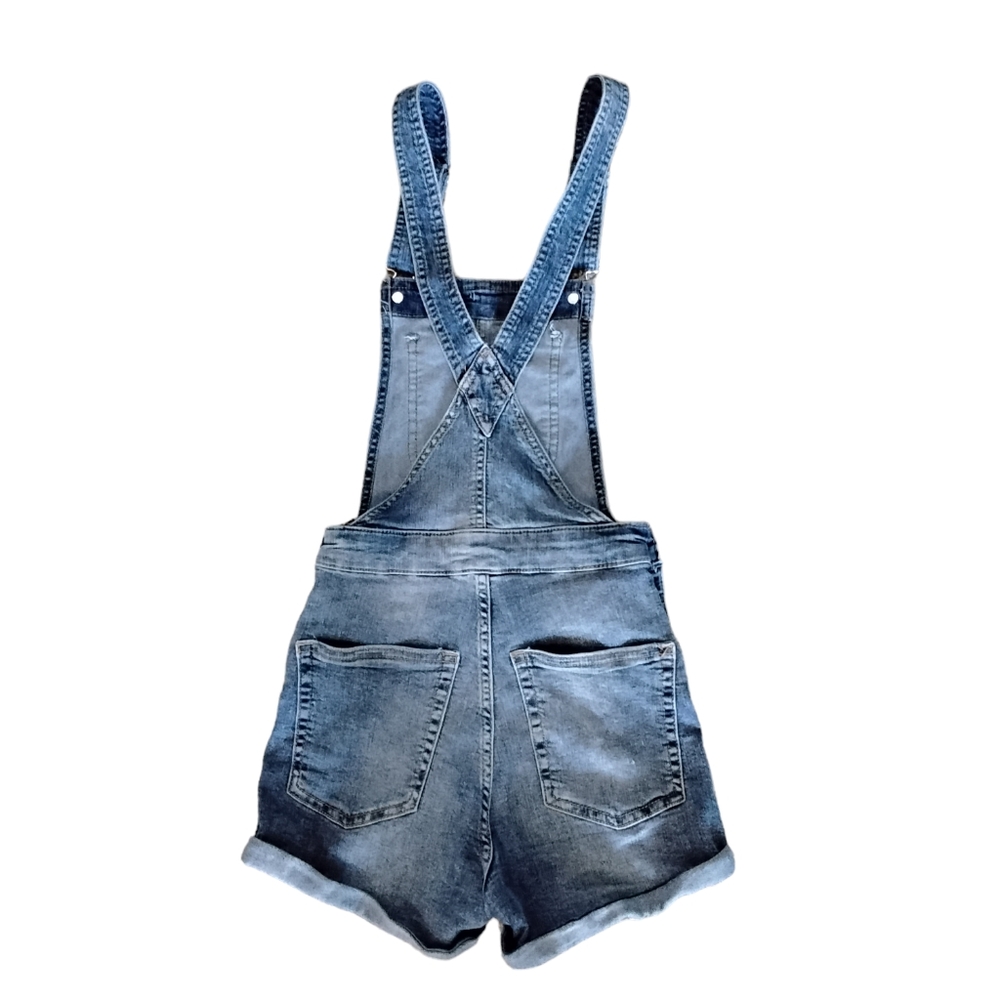 Divided Denim Overalls Juniors Size 2 Casual Boho Western Comfy Bohemian Y2K 90s - Picture 2 of 6